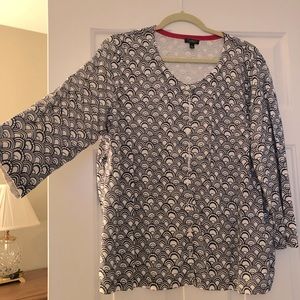 Talbots B&W cardigan